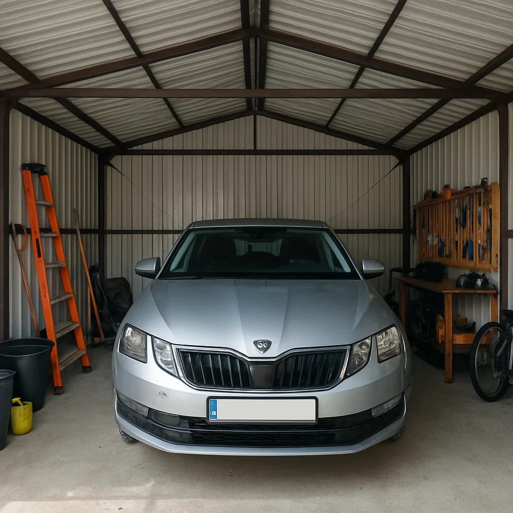 Garaż blaszany - dosamochodu i nie tylko